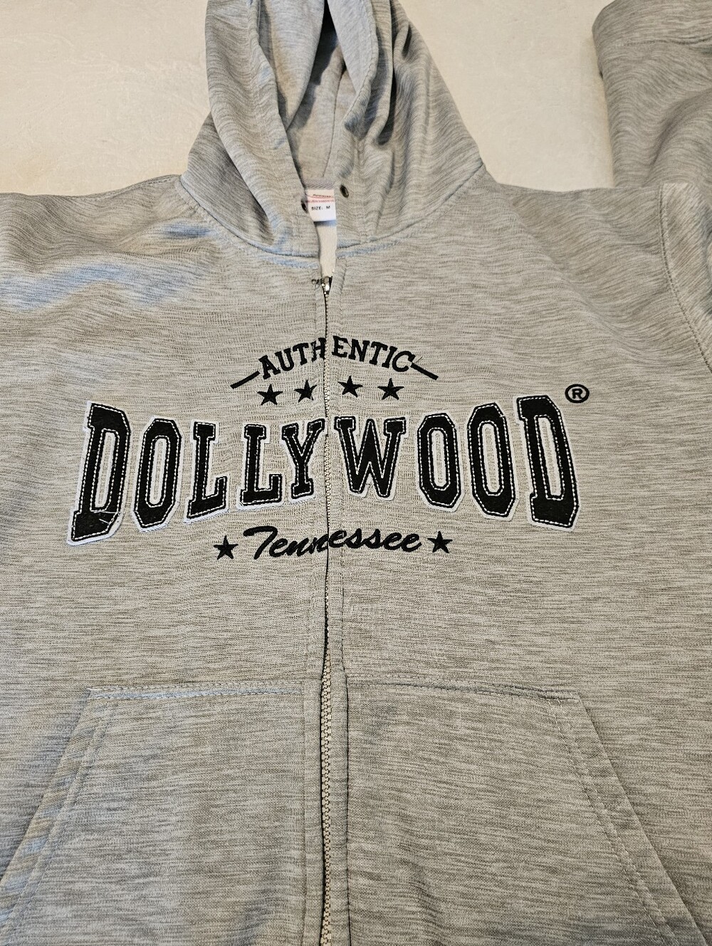 Dollywood Tennessee Gray Zip-Up Hoodie Sweatshirt Dimco Apparel Size M Euc Warm - Picture 2 of 10